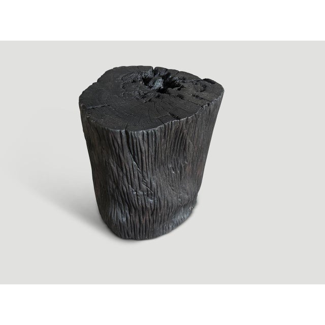 Reclaimed ulin wood side table or stool. Also known as Iron wood. Charred sanded and sealed whilst respecting the natural...