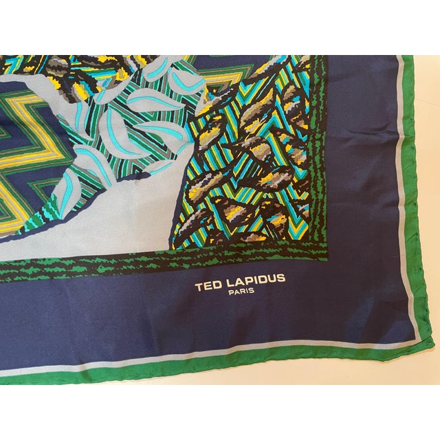 Textile Ted Lapidus Paris Silk Scarf 1970s For Sale - Image 7 of 12