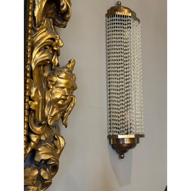 Vintage Art Deco Style Crystal Sconces, 1970, Set of 4 For Sale - Image 11 of 17