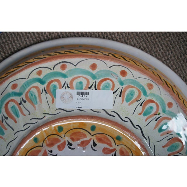 Mid 20th Century Polychrome Ceramic Painted Mexican Majolica Art Pottery Wall Plate Charger For Sale - Image 9 of 12