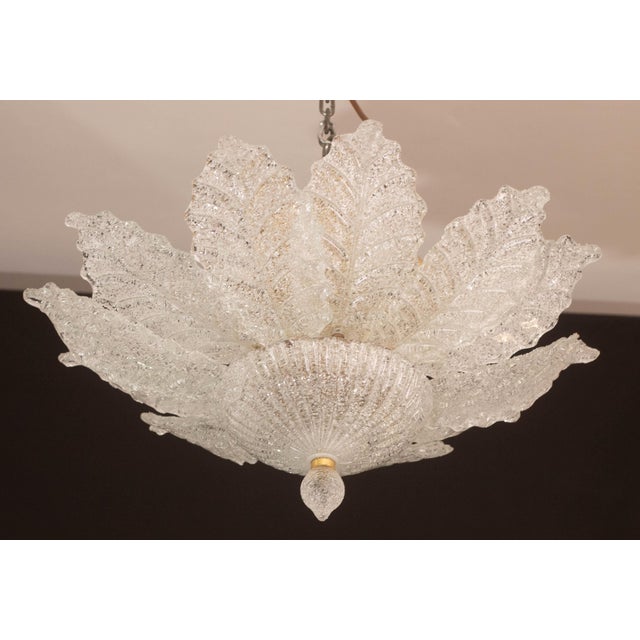 Glass Ischia, Murano Clear Trasparent Vintage Glass Ceiling Light, 1970s For Sale - Image 7 of 12