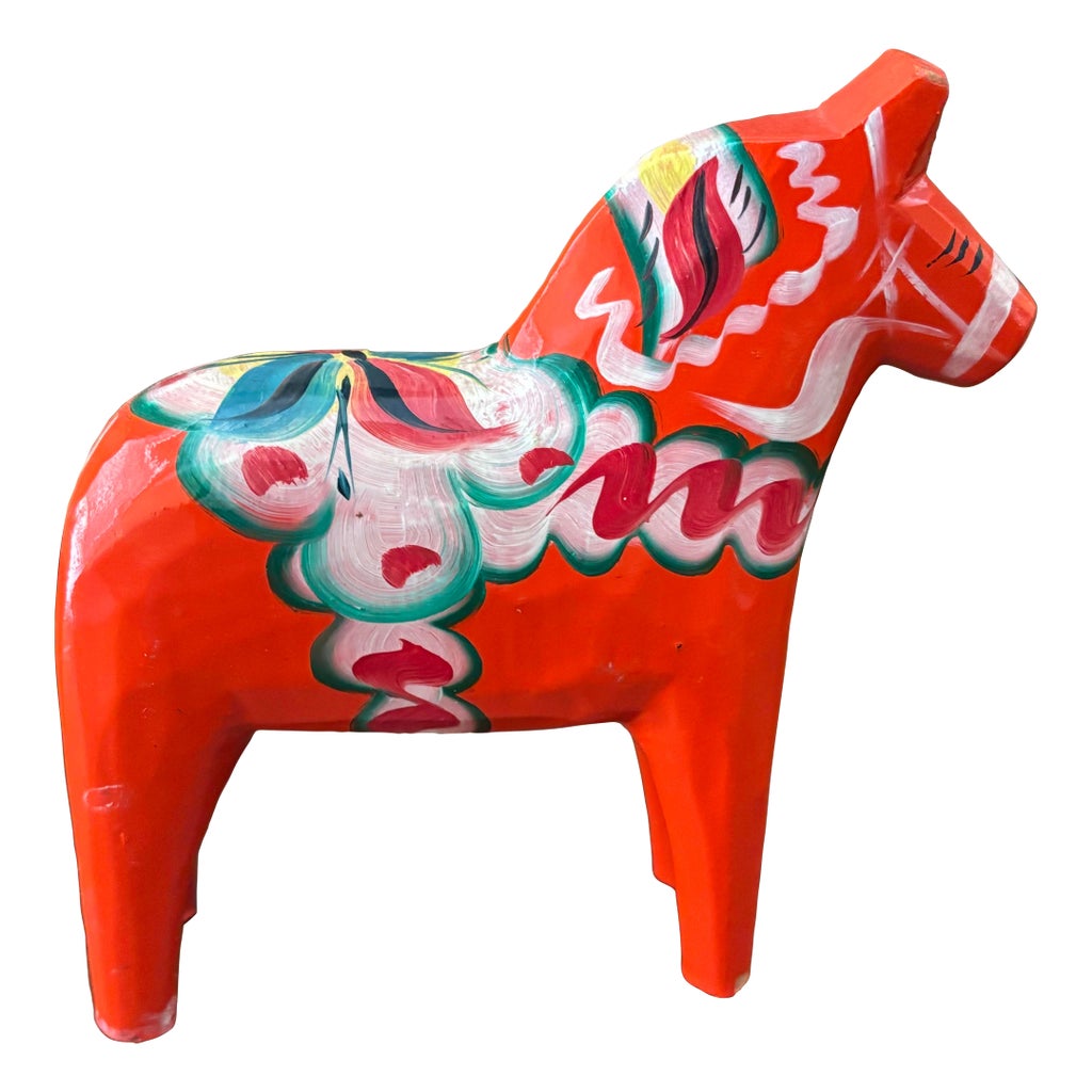 Mid 20th Century Swedish Dala Horse by Nils Olsson | Chairish
