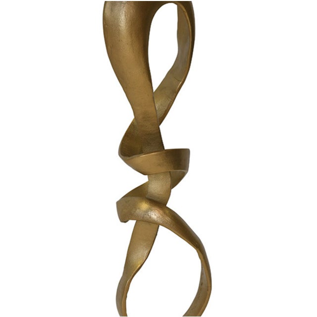 Matthew Izzo Home Olympia Antique Brass Sculptural Side Table With Inset Mirror Top and Marble Base For Sale In New York - Image 6 of 7