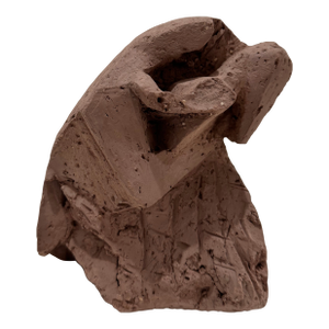 1960s Larry Mohr Abstract Terracotta Sculpture Signed Estate Mid Century Modern Art