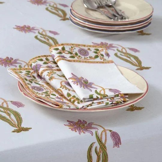 Drawing upon European influences, the Florence design showcases a graceful flower motif in lilac and green, beautifully...