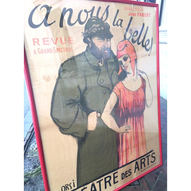 This historically significant monumental size French film poster by Orsi is titled "A Nous la Belle" (To you Beautiful ),...