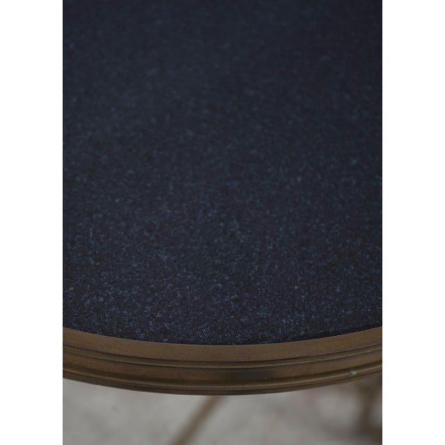 Theodore Alexander Theodore Alexander Round Granite & Brass Side Table For Sale - Image 4 of 13