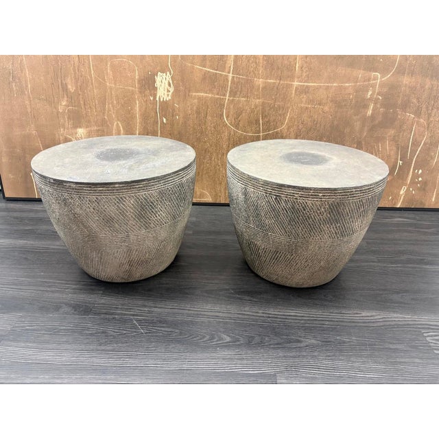 Restoration Hardware Rh Restoration Hardware Vetro Round Side Table – 21" Diam., Set of 2 For Sale - Image 4 of 18