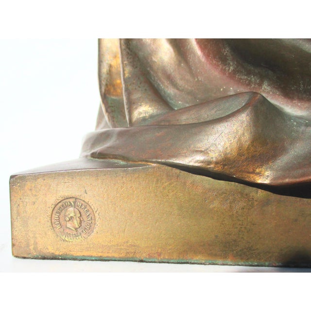 Eugene Aizelin Bronze Margarette Statue Barbedienne Foundry For Sale - Image 15 of 15