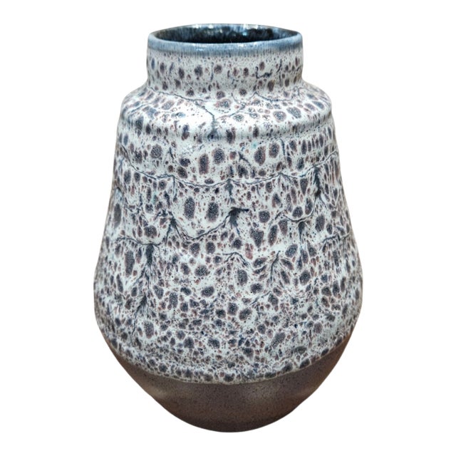 Topferhof Romhild Purple and White Fat Lava Vase For Sale