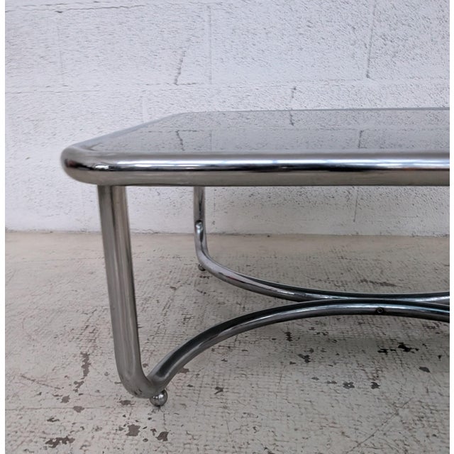 Locus Solus Coffee Table in Chromed Steel and Glass by Gae Aulenti for Poltronova, 1960s For Sale - Image 9 of 13