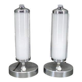 Art Deco Bedside Lamps, Czechoslovakia, 1930s, Set of 2 For Sale