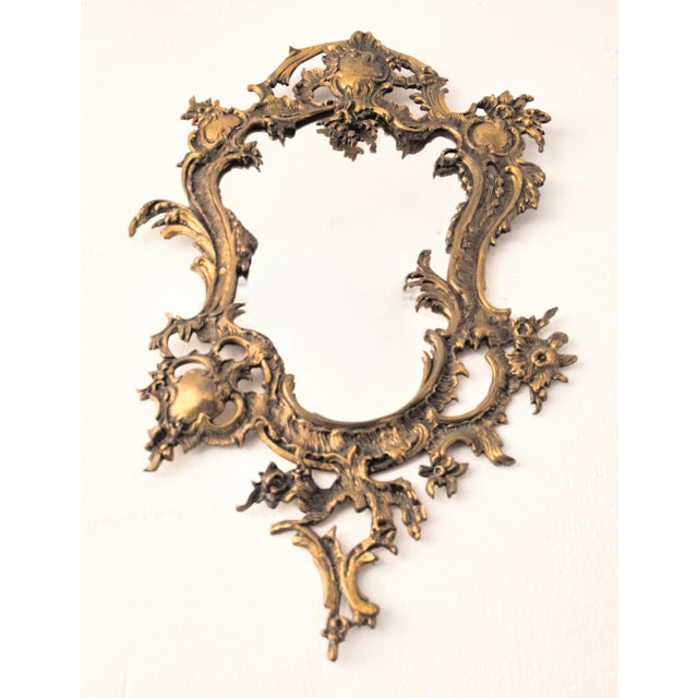 French Louis XV Style Bronze Mirror For Sale - Image 3 of 11