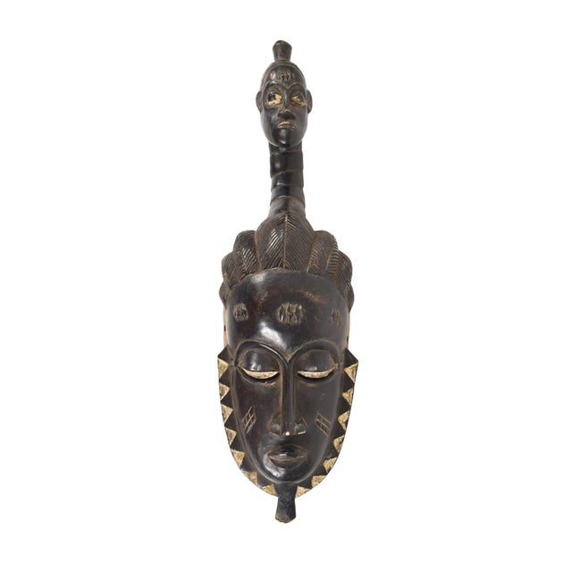 Early 20th Century Yaure Baule Portrait Mask Côte d'Ivoire For Sale In Denver - Image 6 of 7