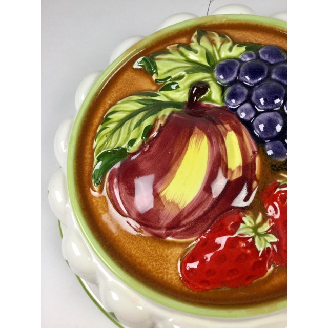 Folk Art Vintage Ceramic Fruit Theme Hanging Mold For Sale - Image 3 of 11