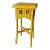 1980s Vintage Bright Yellow Wicker Side Table For Sale