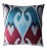 Sky Blue Contemporary Turkish Red & Blue Silk Ikat illow For Sale - Image 8 of 8