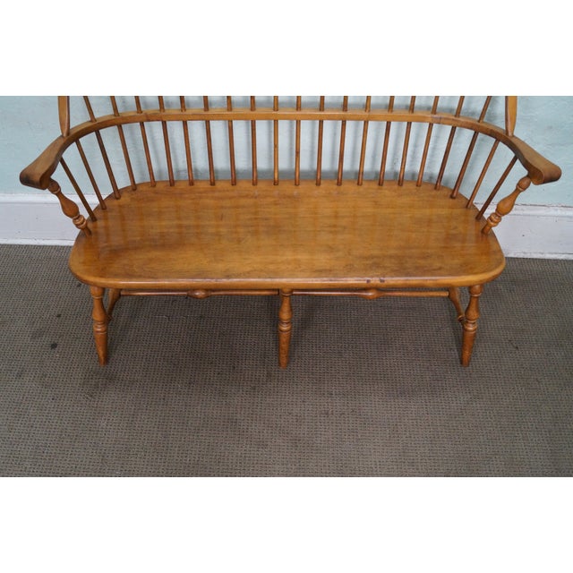 Ethan Allen Solid Maple Windsor Style Bench Chairish