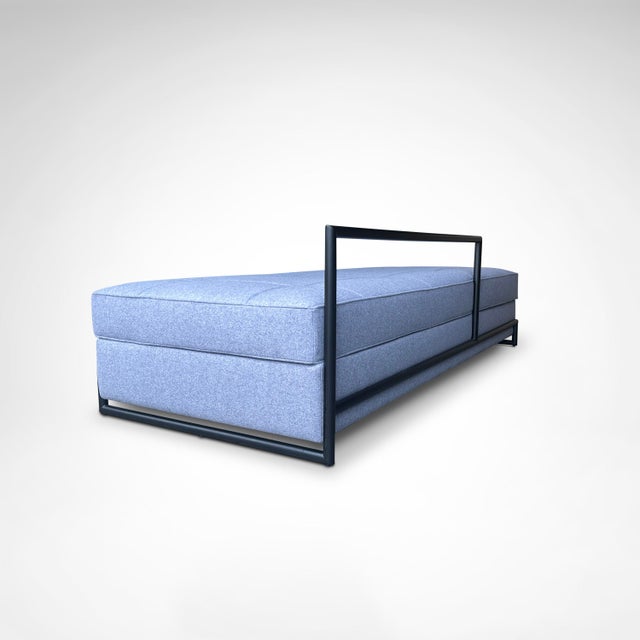 Daybed in Black Metal and Kvadrat Wool Fabric by Eileen Gray for Classicon, 2010s For Sale - Image 10 of 13