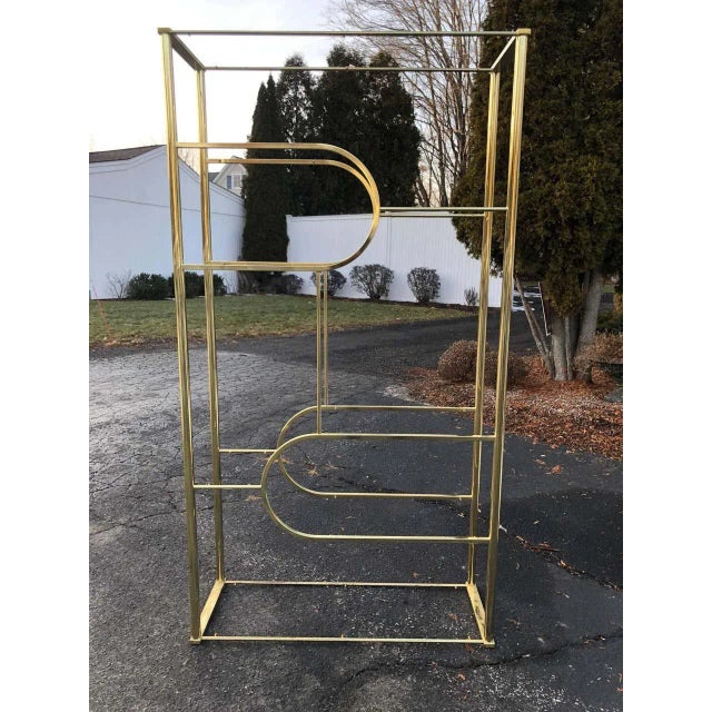 DIA - Design Institute America Design Institute of America Brass Etagere For Sale - Image 4 of 11