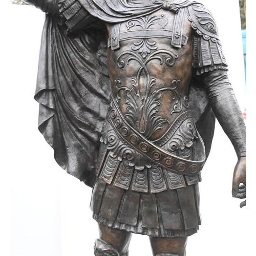 Bronze Roman Gladiator Statue Lamps, Set of 2 For Sale - Image 3 of 18