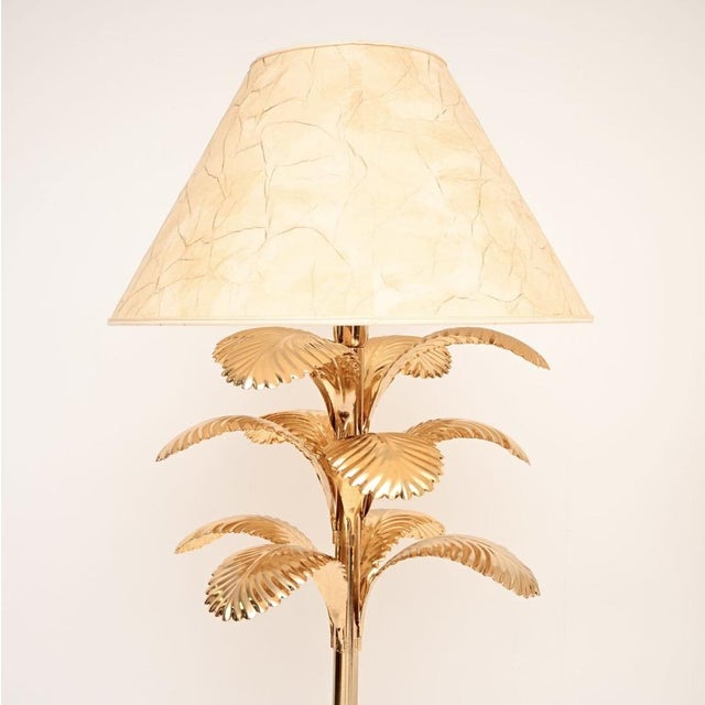 Mid-Century Modern Vintage Italian Brass Palm Tree Floor Lamps, 1970, Set of 2 For Sale - Image 3 of 11