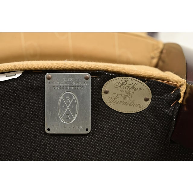 Barbara Barry for Baker Furniture Modern Regency Mahogany Side Chairs or Dining Chairs, Pair For Sale - Image 12 of 14