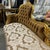 Chaise Lounge French Style Light Brown Velvet With Gold Details For Sale - Image 4 of 10