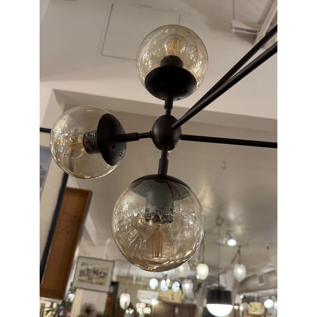Possini Euro Gable 10-Light Modern Chandelier For Sale - Image 4 of 12