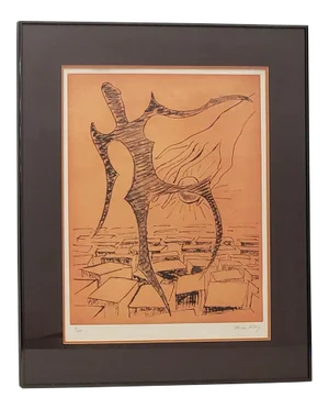 Man Ray (American, 1890-1976) "Rebus" Original Pencil Signed Etching C.1972
