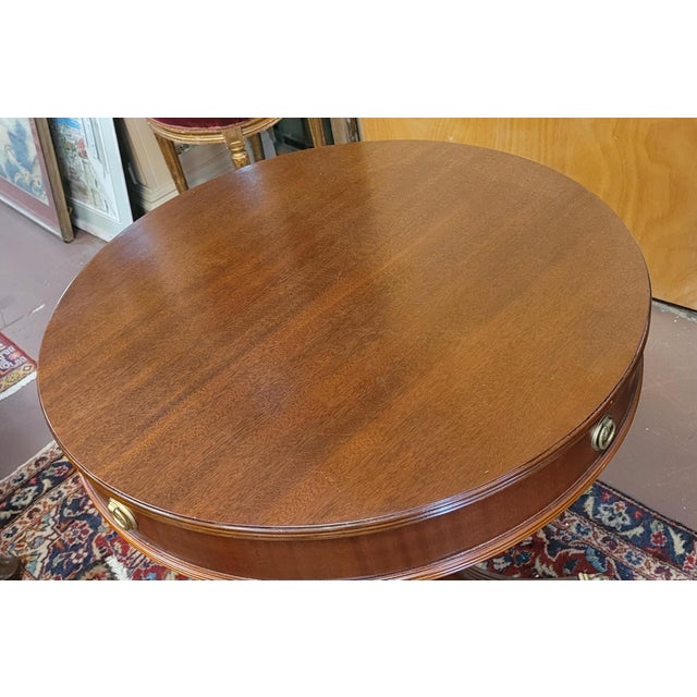 1940s Mahogany Drum Center Table For Sale In Philadelphia - Image 6 of 16