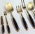 These are the real mid- century deal- Asian chinoiserie cutlery. Each one is made of two rosewood pieces that were hand...