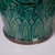 2020s Hand-Painted Carved Teal Lotus & Floral Vase by Pottery 12, Hanoi Studio Art Ceramic For Sale - Image 5 of 5