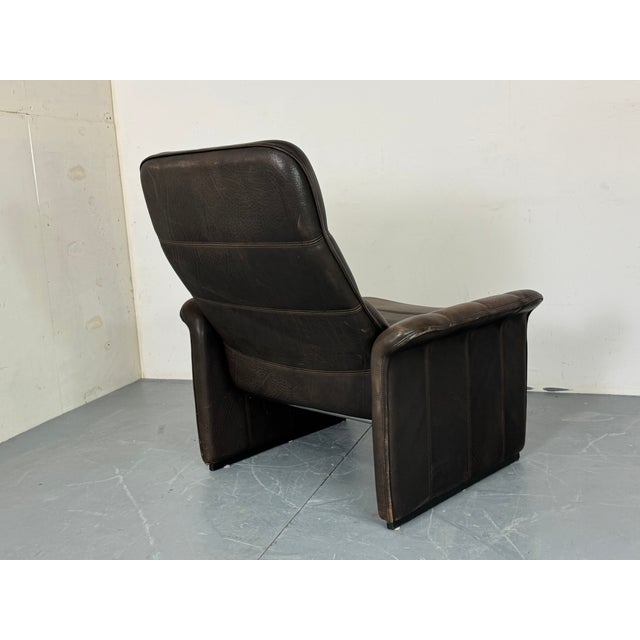 Mid-Century Modern Brutalist Leather Lounge Chair from de Sede, 1960s For Sale - Image 6 of 8