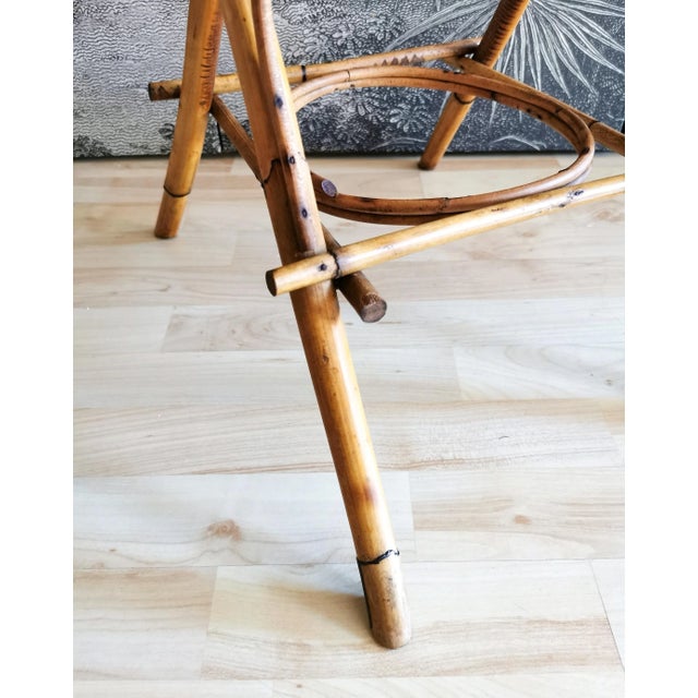 Vintage Rattan Plant Stand, Italy, 1960s For Sale - Image 10 of 12