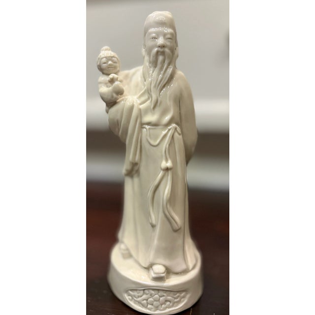Early 21st Century Dehua Porcelain Statue, Blanc De Chine For Sale - Image 5 of 6