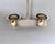 Metal Vintage 1970s Signed Napier Off White, Black & Goldtone Disc Pendant Clip Earrings-2 Pieces For Sale - Image 7 of 7