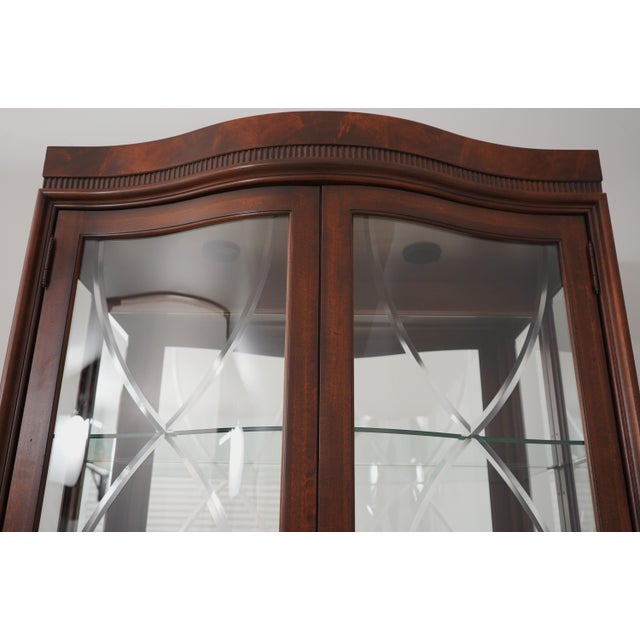 Thomasville Mahogany 2 Door Curio Display Cabinet For Sale - Image 9 of 12