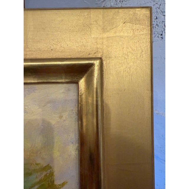 "Garden Gate" by Ann Toulmin Rothe Silvermine Guild New Canaan Artist 38.5 X 50.5 For Sale - Image 9 of 11