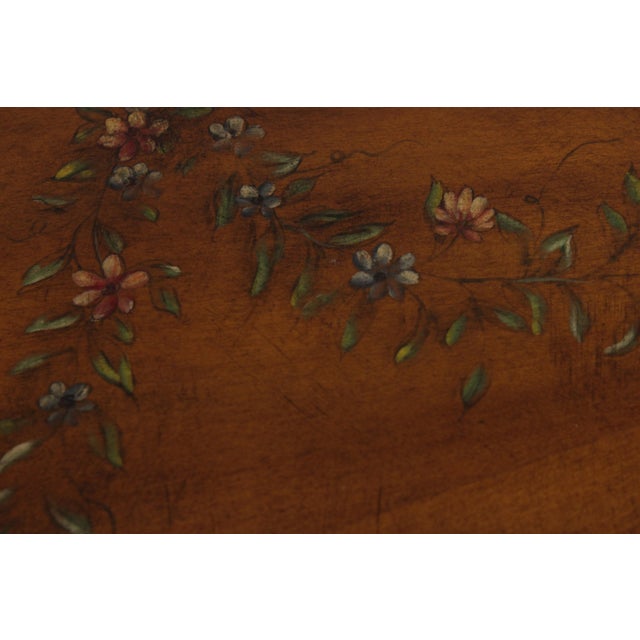 Paint Adam Paint Decorated Demilune Console Hall Table For Sale - Image 7 of 16