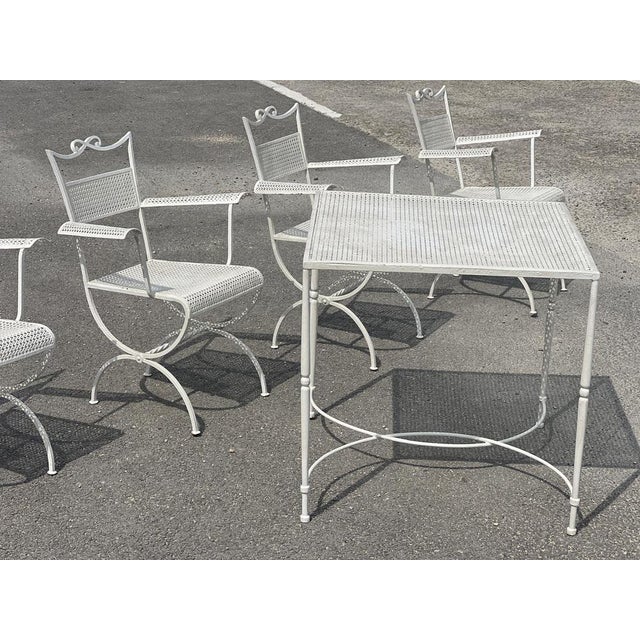 Wrought Iron Garden Set from Maison Jansen, 1960s, Set of 5 For Sale - Image 9 of 18