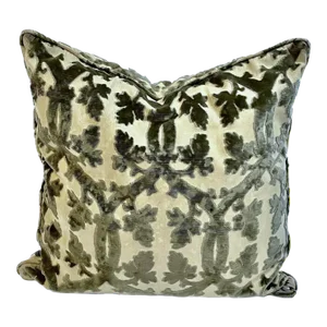 Vintage Clarence House Leaf & Vine Pillow