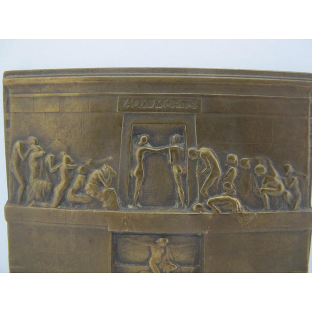 Early 20th Century Bronze Medal Plaque Albert Bartholomé Aux Morts French Père-Lachaise H. Kautsch For Sale - Image 5 of 8