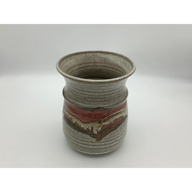 Mid 20th Century Vintage Stoneware Glazed Vase For Sale - Image 12 of 13