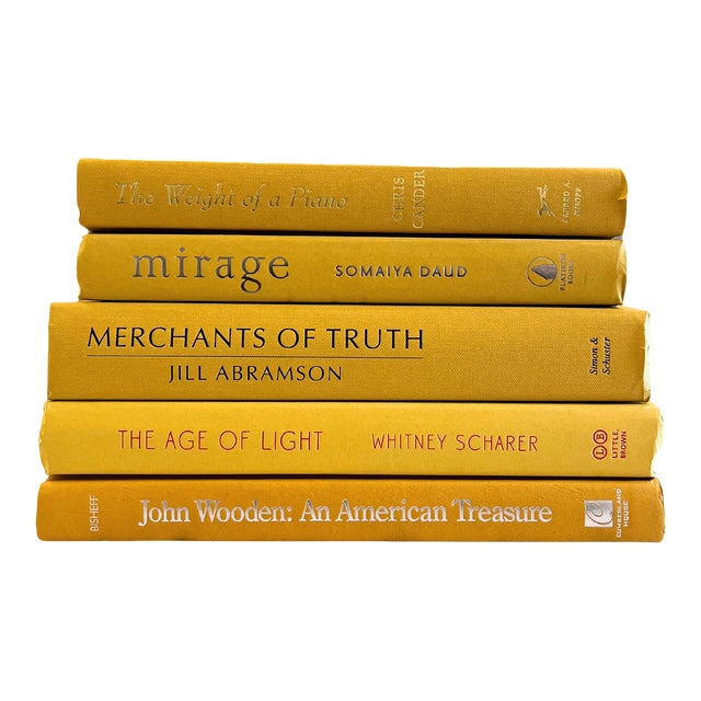 Modern Saffron Decorative Books Set of 5 Chairish