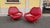 Set of Model DU55 Chairs in Red Leather by Gastone Rinaldi for Poltrona Frau, 1954 For Sale - Image 12 of 16