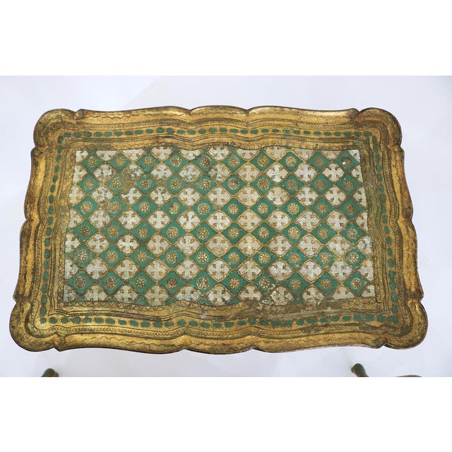 Cream Vintage Italian Florentine Nesting Tables in Gilded Wood, 1960s, Set of 3 For Sale - Image 8 of 14