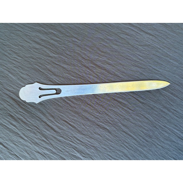 Traditional Mid 20th Century Sterling Silver Monogrammed Letter Opener For Sale - Image 3 of 10