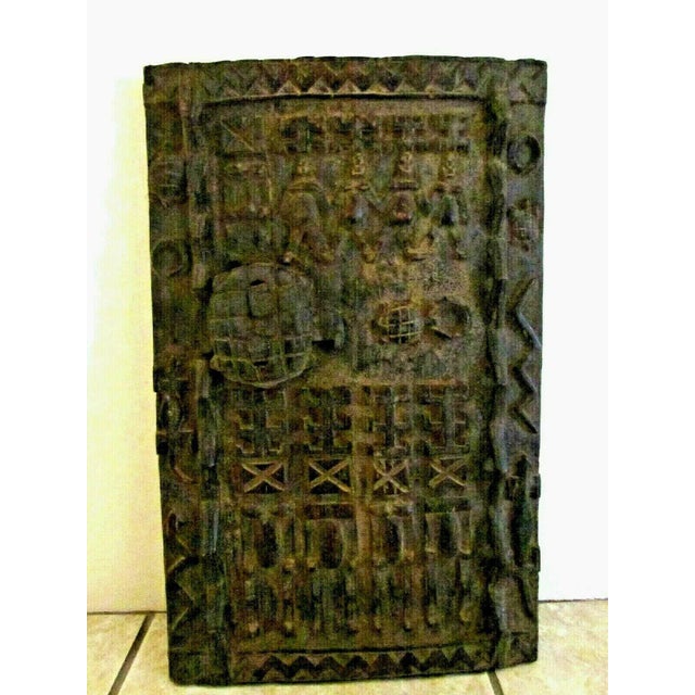 Up for sale is this vintage African tribal art carved wood sculpture. Rare. West african tribal dogon door wood mali...