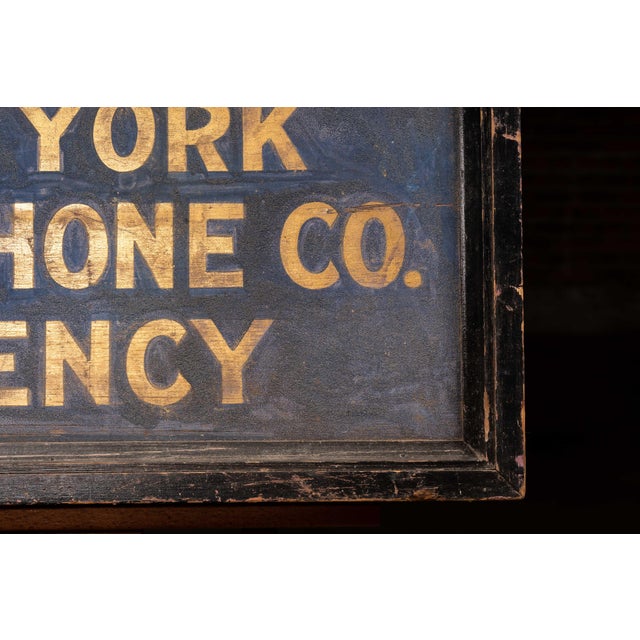 1910s–1920s New York Telephone Company Double-Sided Smaltz Agency Sign For Sale In Chicago - Image 6 of 12